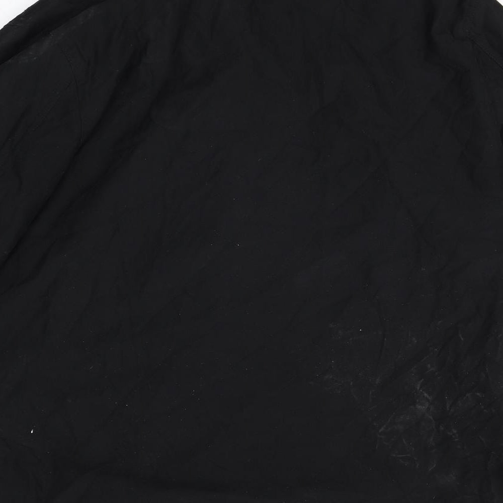 Preworn Womens Black Overcoat Jacket Size 14