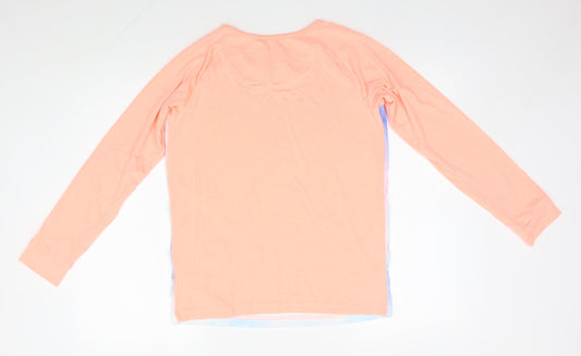 M&S Girls Multicoloured Solid Polyester Top Pyjama Top Size 12-13 Years