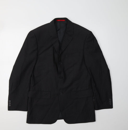 Burton Mens Black Striped Jacket Blazer Size M
