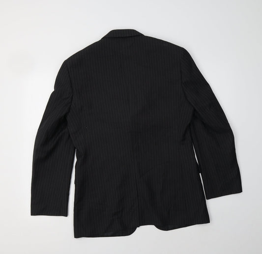 Burton Mens Black Striped Jacket Blazer Size M