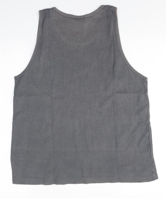 Cedar Wood State Mens Grey Cotton T-Shirt Round Neck