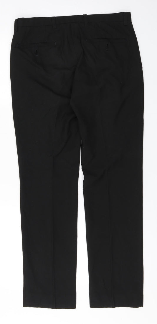 NEXT Womens Black Polyester Trousers Size 30 in L30 in Regular