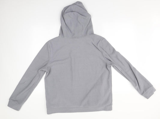 Board Angels Womens Grey Polyester Henley Hoodie Size 16