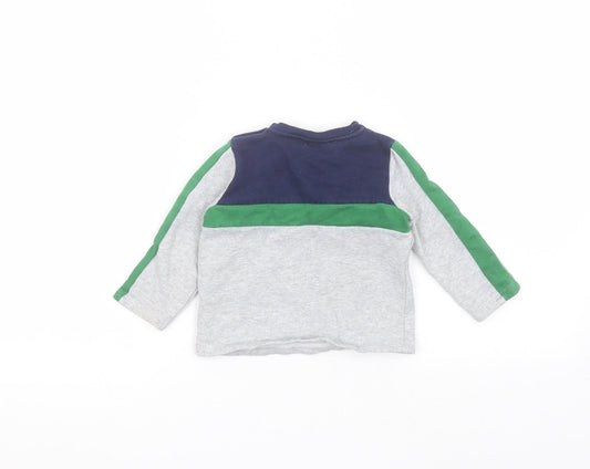 F&F Baby Grey Cotton Pullover Jumper Size 12-18 Months