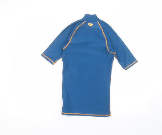 DECATHLON Womens Blue Polyimide Basic T-Shirt Size XS Round Neck