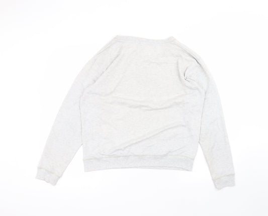 New Look Womens Grey Round Neck Polyester Pullover Jumper Size 12