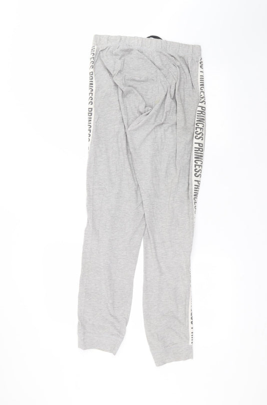 New Look Womens Grey Cotton Sweatpants Trousers Size M L27 in Regular