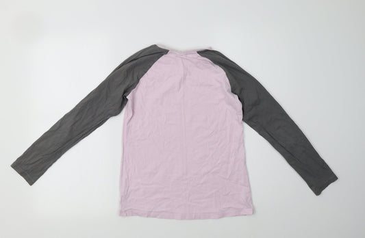 George Girls Pink Colourblock Cotton Top Pyjama Top Size 11-12 Years - Un