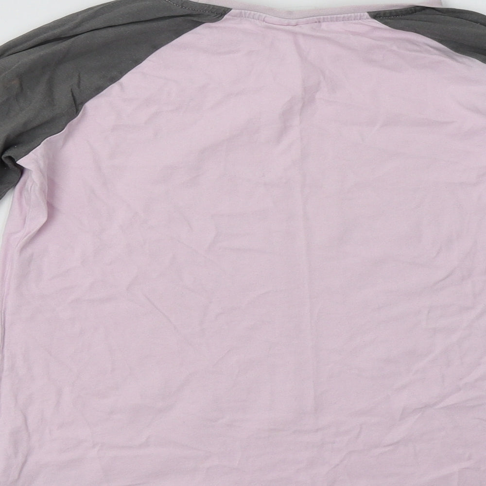 George Girls Pink Colourblock Cotton Top Pyjama Top Size 11-12 Years - Un