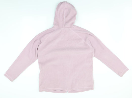 Bonmarché Womens Pink Polyester Full Zip Hoodie Size M