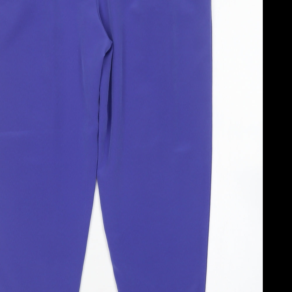 Jane Norman Womens Blue Polyester Trousers Size 14 L26 in Regular