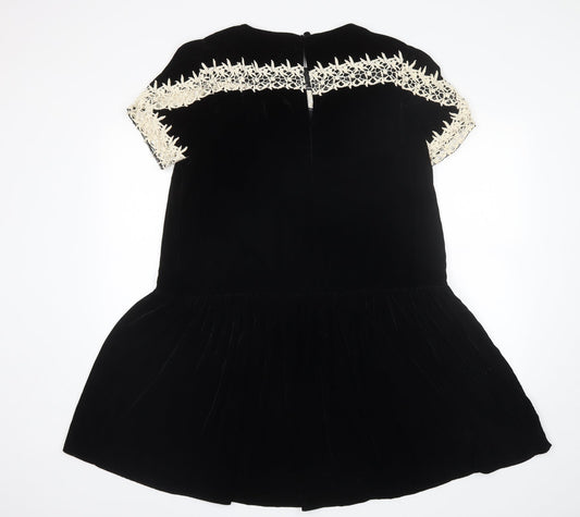 ASOS Womens Black Polyester Shift Size 14 Round Neck