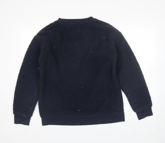 NEXT Womens Blue Round Neck Polyester Pullover Jumper Size L