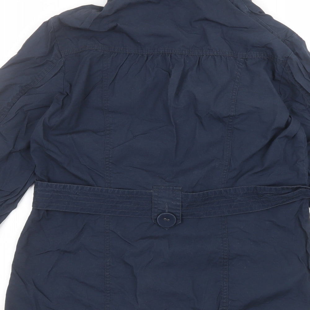 Marks and Spencer Womens Blue Pea Coat Coat Size 10