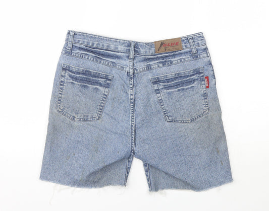 Blue Fashion Womens Blue Cotton Chino Shorts Size 44 L6 in Regular