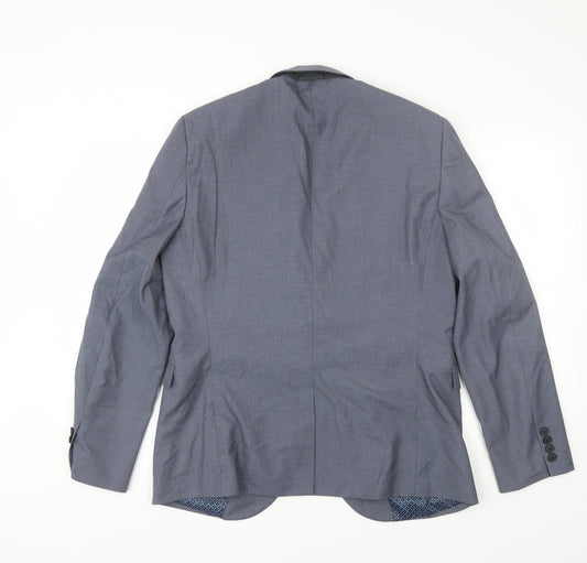 NEXT Mens Blue Polyester Jacket Blazer Size 42