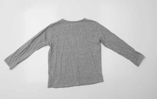 Preworn Boys Grey Cotton Pyjama Set Size 10-11 Years