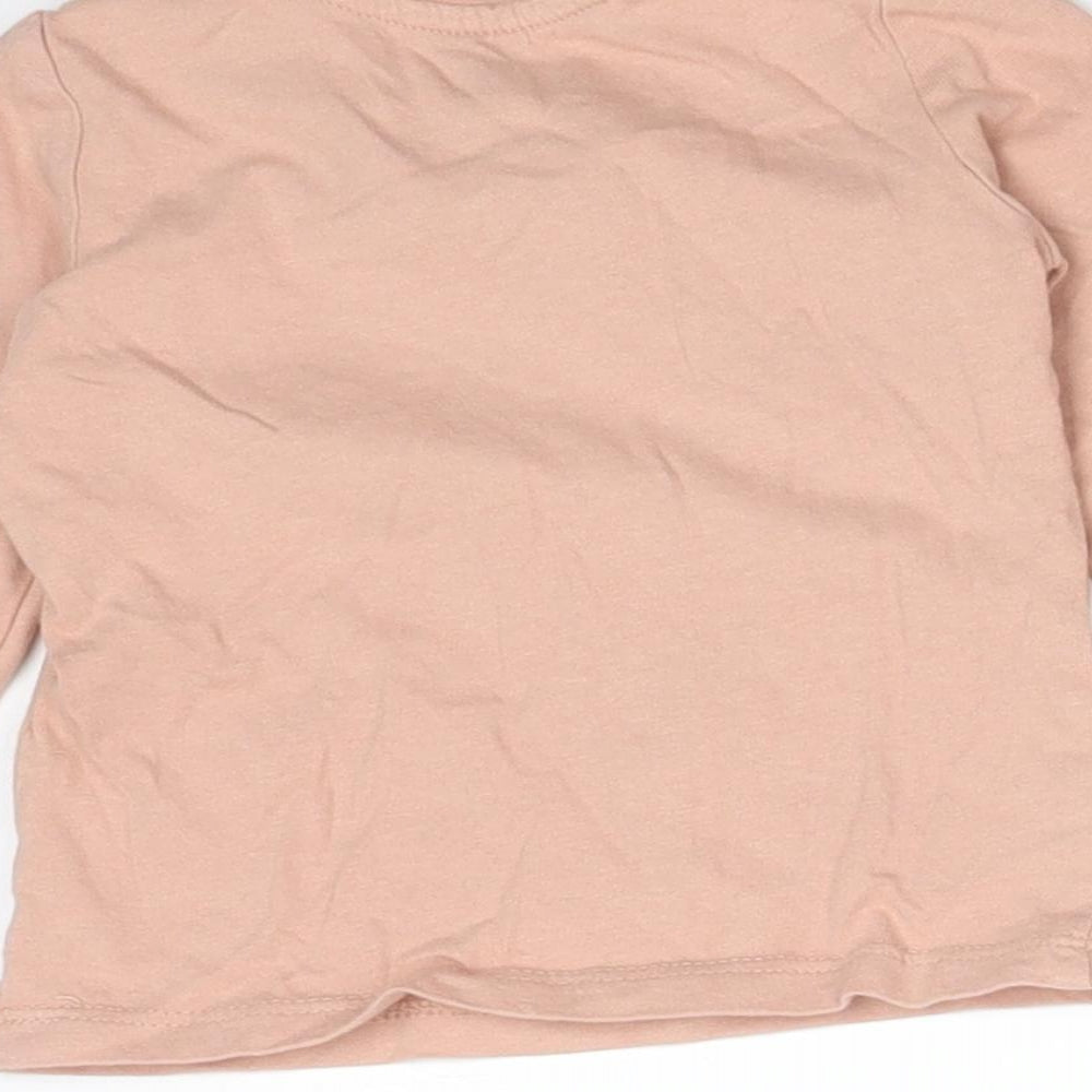 Primark Girls Pink Floral Cotton Basic T-Shirt Size 6-9 Months Round Neck - BEAUTIFUL LIKE NATURE