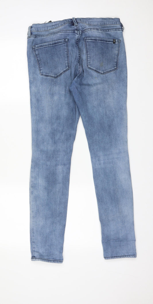 DAVID BITTON Womens Blue Cotton Skinny Jeans Size 32 L29 in Regular