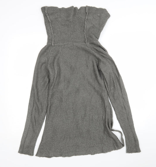 Me Fashion Womens Grey Roll Neck Acrylic Pullover Jumper Size M
