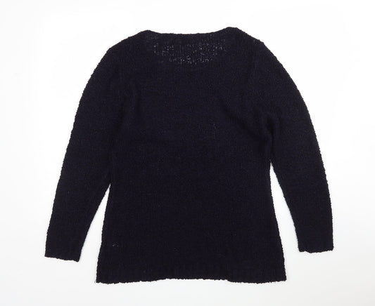 store twenty one Womens Blue Round Neck Acrylic Pullover Jumper Size L