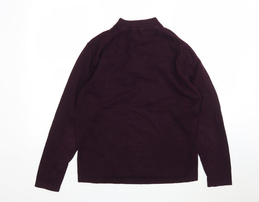 NEXT Mens Purple Round Neck Cotton Pullover Jumper Size M