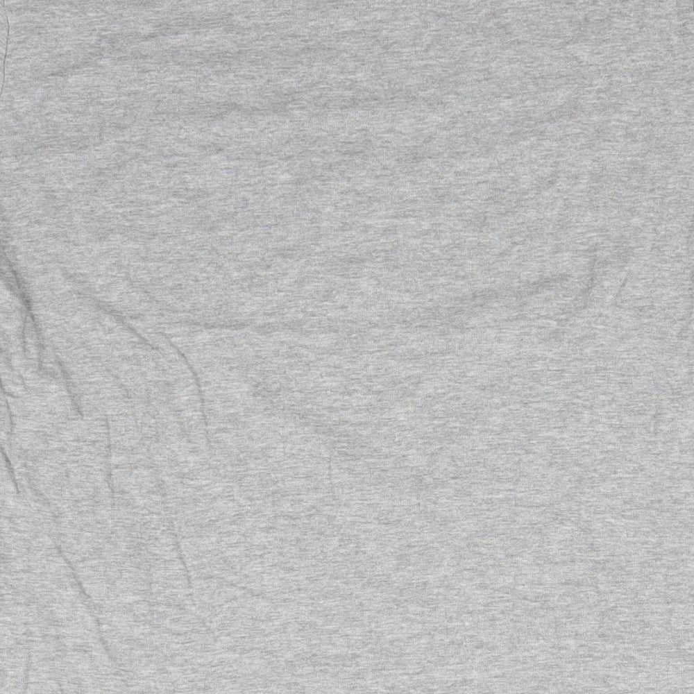 Pure Cotton Womens Grey Cotton Basic T-Shirt Size 18 Crew Neck