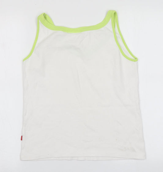 Jackpot Mens White Basic Tank Round Neck