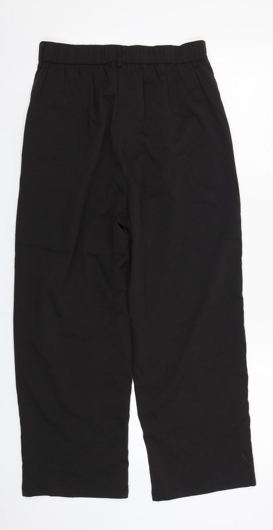 Preworn Womens Black Trousers Size 10 L23 in Regular