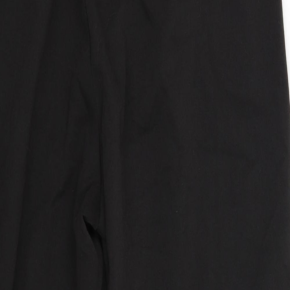 Preworn Womens Black Trousers Size 10 L23 in Regular