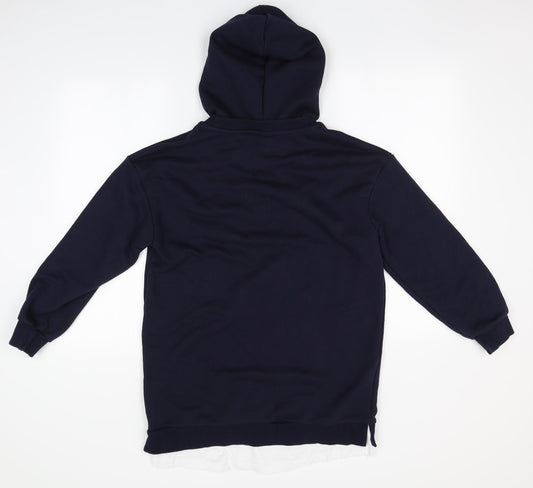 Preworn Girls Blue Cape Hoodie Size 14-15 Years