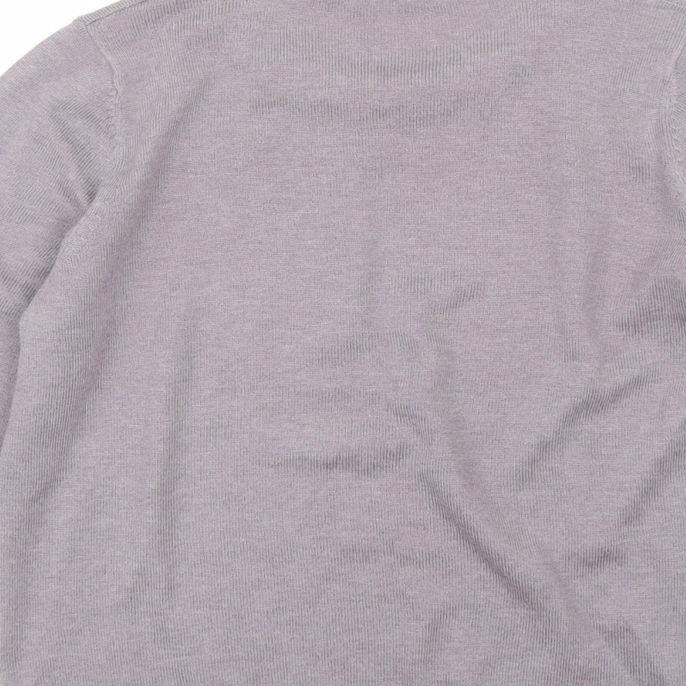 Marks and Spencer Womens Purple Round Neck Acrylic Pullover Jumper Size 12
