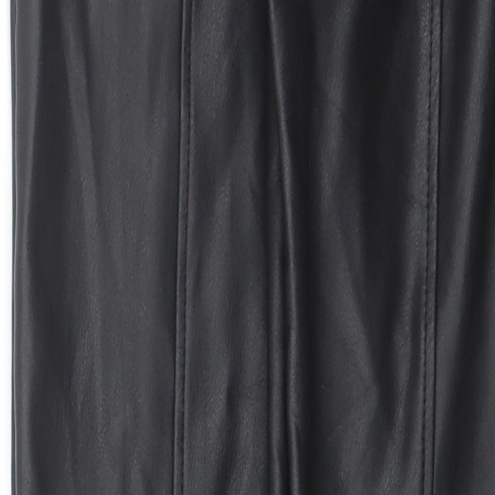 New Look Womens Black Polyurethane Jegging Trousers Size 6 L28 in Regular