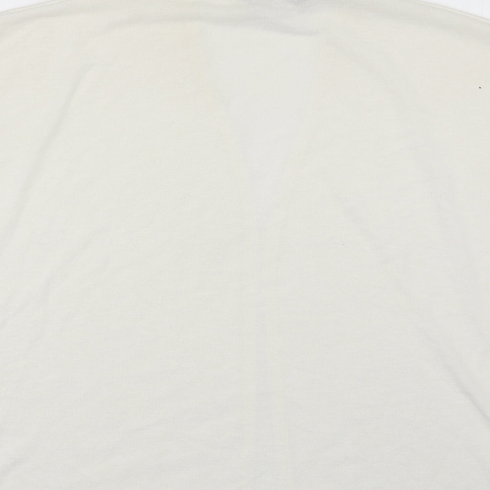 Dorothy Perkins Womens White V-Neck Polyester Cardigan Jumper Size M