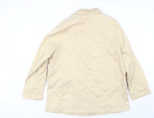 KM Design Womens Gold Windbreaker Jacket Size 18
