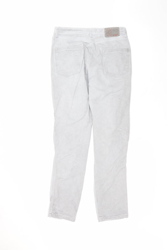 FUNKY STAFF Womens Grey Cotton Straight Jeans Size M L27 in Regular