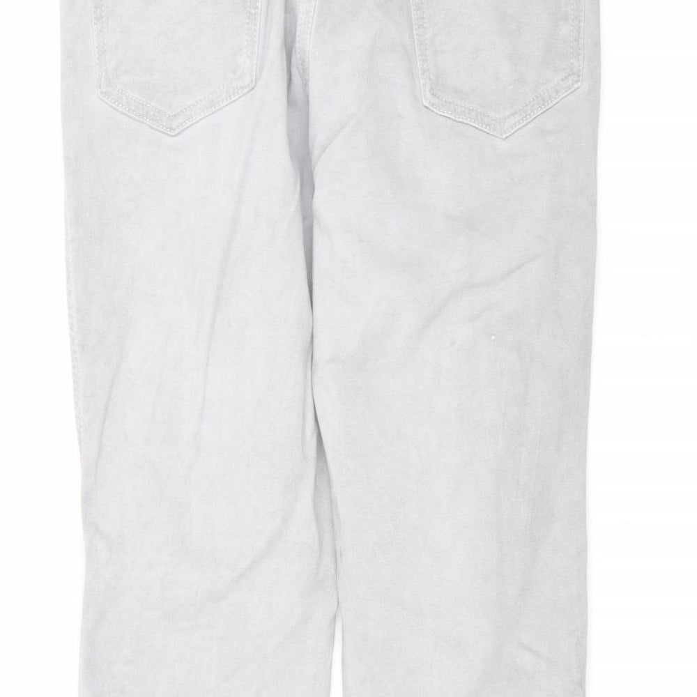 FUNKY STAFF Womens Grey Cotton Straight Jeans Size M L27 in Regular