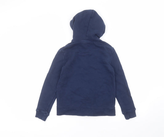 H&M Boys Blue Cotton Full Zip Hoodie Size 9-10 Years