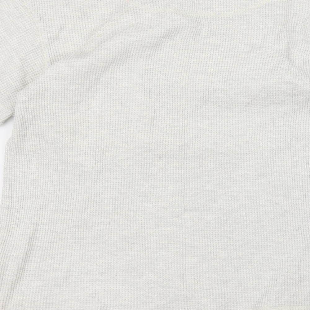Fosters Womens White Round Neck Cotton Pullover Jumper Size S