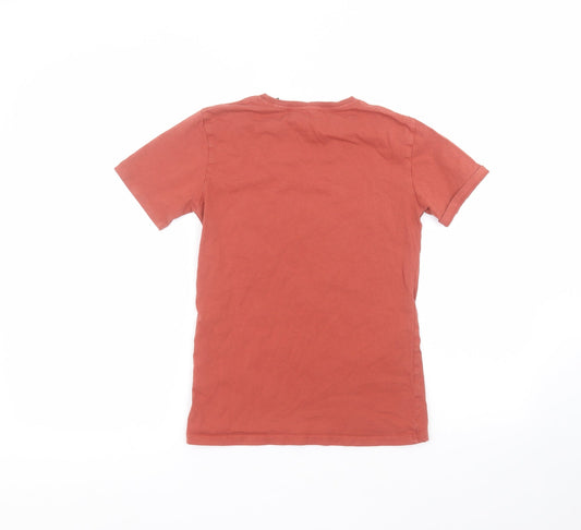 O'Neal Boys Brown Cotton Basic T-Shirt Size 10 Years Round Neck