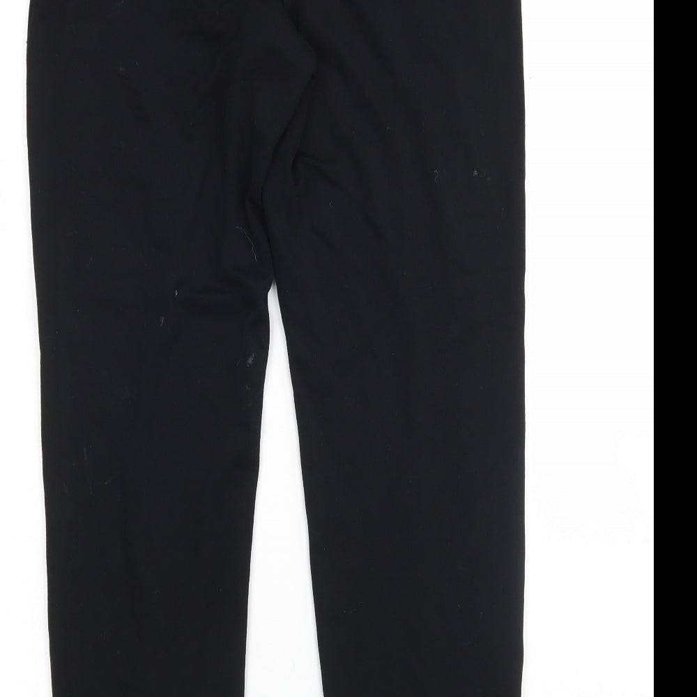 M&S Womens Black Viscose Trousers Size 8 L26 in Regular