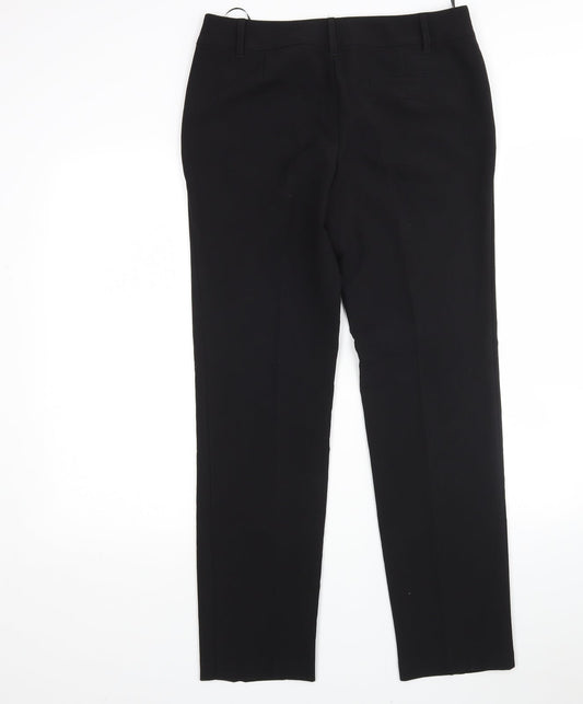 NEXT Womens Black Polyester Trousers Size 10 L30 in Regular