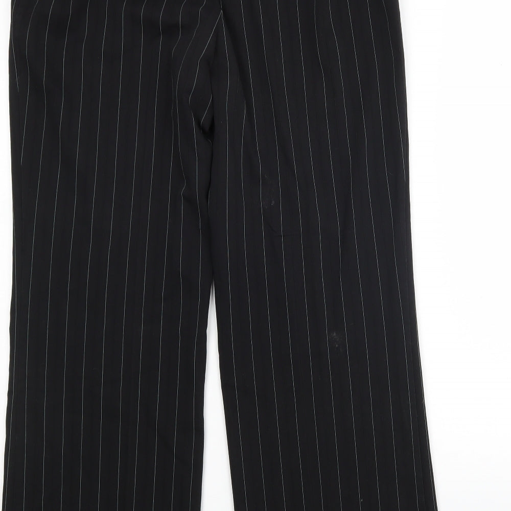 m&s Womens Multicoloured Striped Polyester Trousers Size 12 L29 in Regular