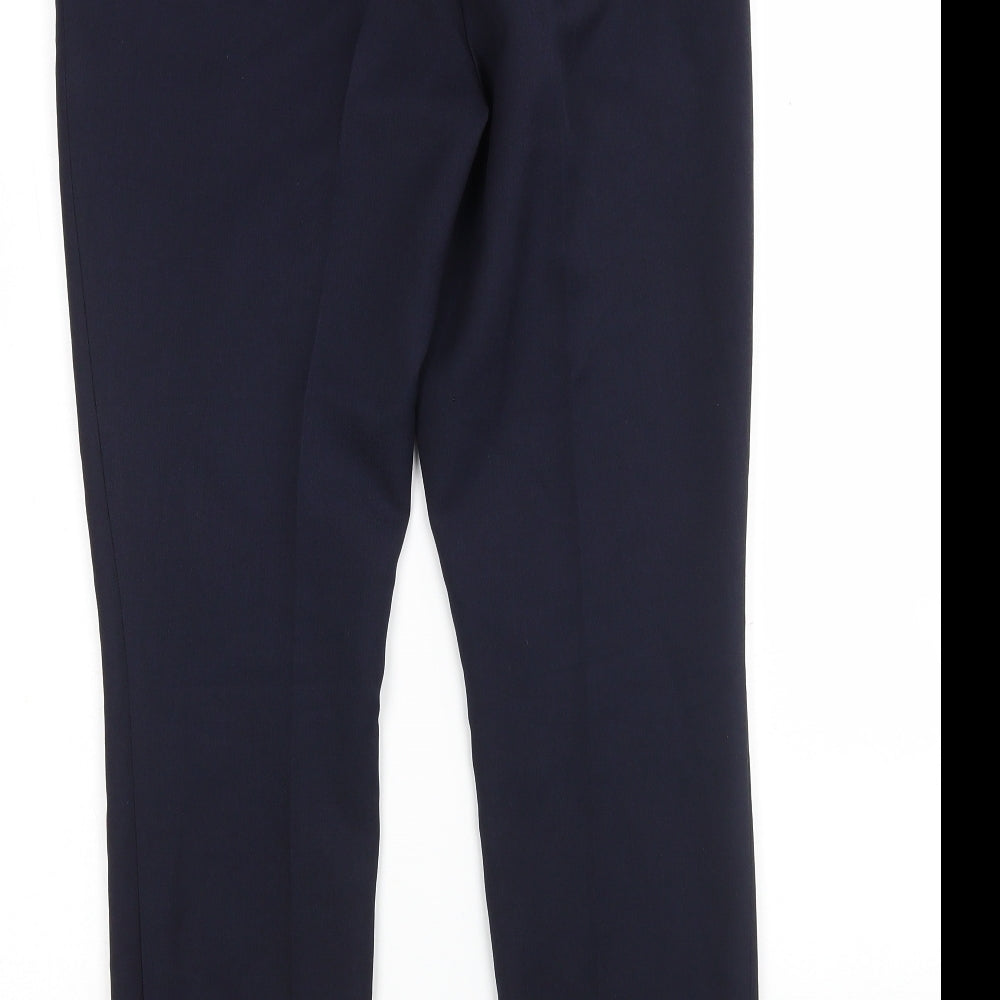 NEXT Womens Blue Polyester Trousers Size 8 L28 in Regular