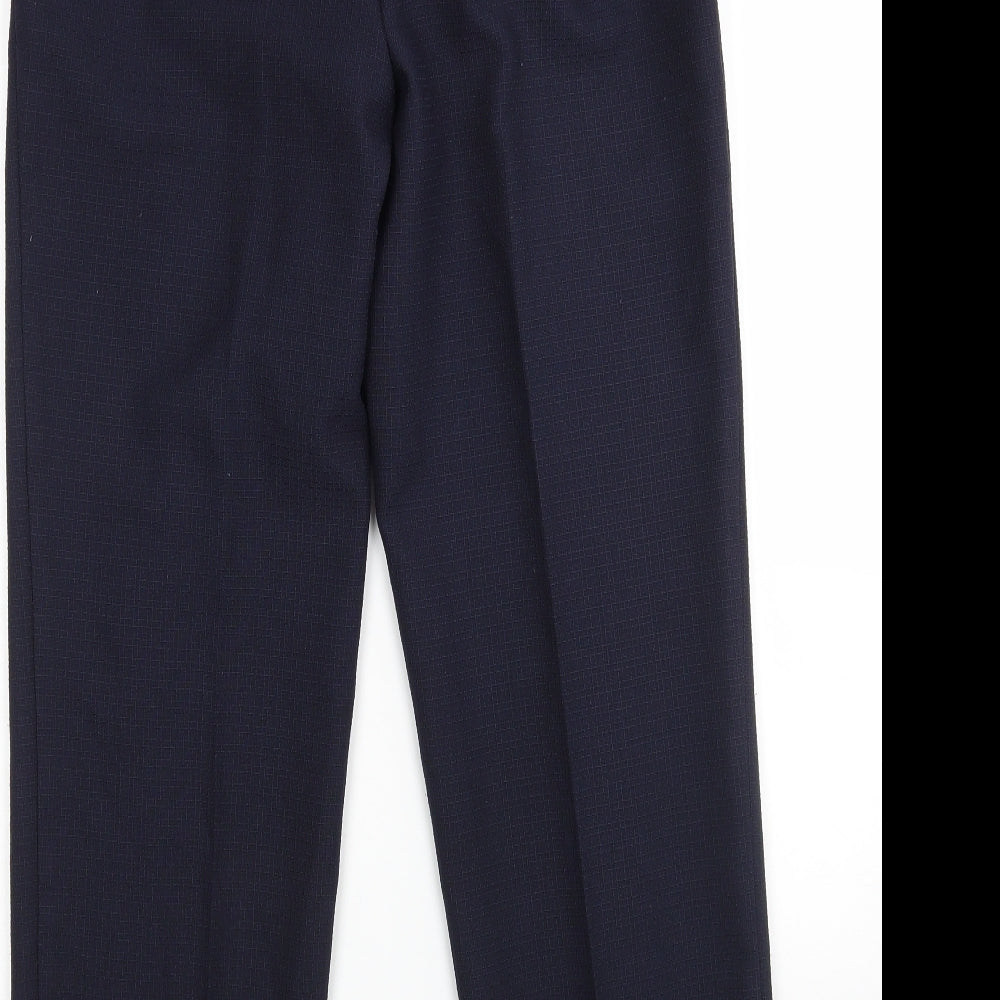 M&S Womens Blue Polyester Trousers Size 10 L29 in Regular