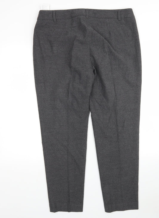 Gerry Weber Womens Grey Polyester Trousers Size 18 L28 in Regular