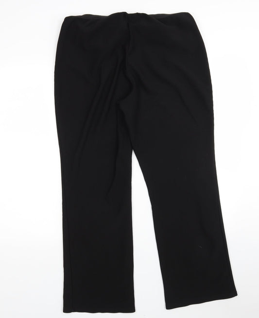 Originals Womens Black Polyester Trousers Size 16 L28 in Regular