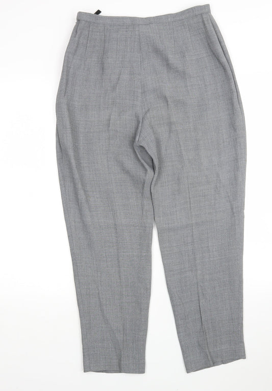 Principles Womens Grey Viscose Trousers Size 12 L27 in Regular