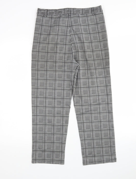 Preworn Womens Multicoloured Houndstooth Cropped Trousers Size L L23 in Regular