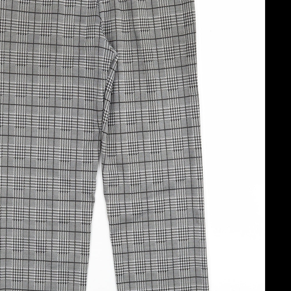 Preworn Womens Multicoloured Houndstooth Cropped Trousers Size L L23 in Regular